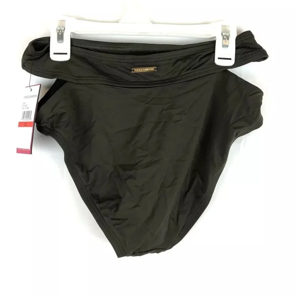 Vince Camuto, Women’s Dark Green Hipster Bikini Bottom, Size Extra Small